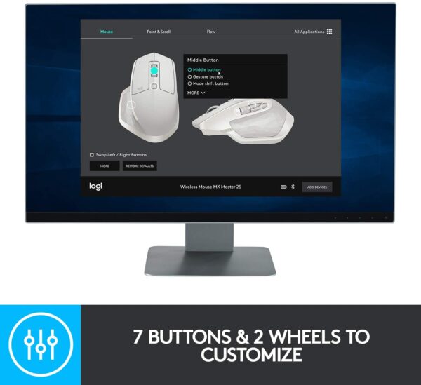 Logitech MX Master 2S Wireless Rechargeable Mouse - Image 7
