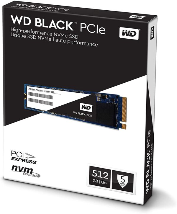 WD Black 512GB M.2 PCIe NVMe Performance SSD - Image 2