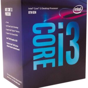 Intel Core i3-8100 4-Core i3-8100 3.6 GHz with Intel UHD Graphics 630