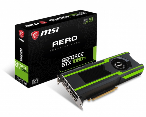 MSI GeForce GTX 1080 Ti 11 GB AERO OC Video Card