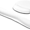 Michiko Ergonomic Mouse Wrist Cushion with Wrist Support and Keyboard Rest Pad (White)