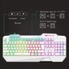 havit Rainbow Backlit 104 Keys Gaming Keyboard with Ergonomic Wrist Rest + USB Wired Mouse Combo (White) - Image 6