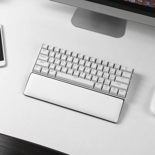 LTC 61 Keys 60% Keyboard Wrist Rest, Cushion Support Pads, White - Image 8