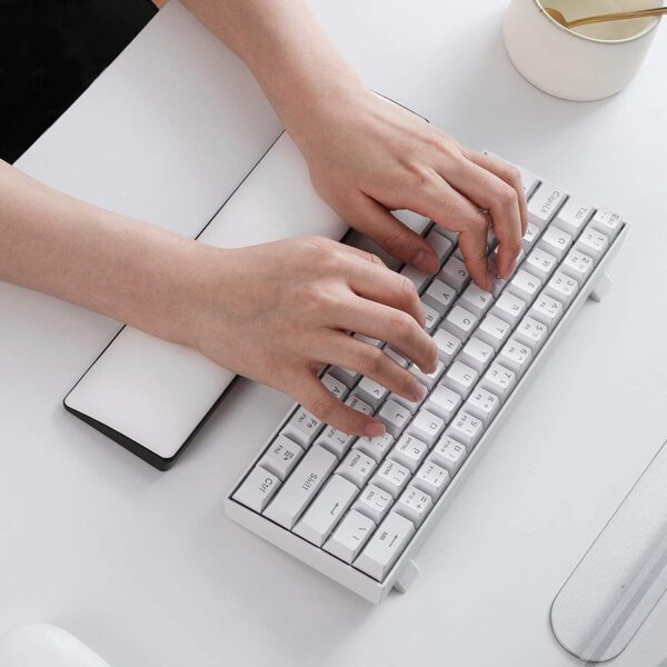 LTC 61 Keys 60% Keyboard Wrist Rest, Cushion Support Pads, White - Image 7