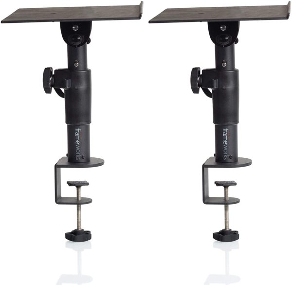 Gator Frameworks Desktop Clamp-On Studio Monitor and Speaker Stand - Pair