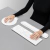 Michiko Ergonomic Mouse Wrist Cushion with Wrist Support and Keyboard Rest Pad (White) - Image 5