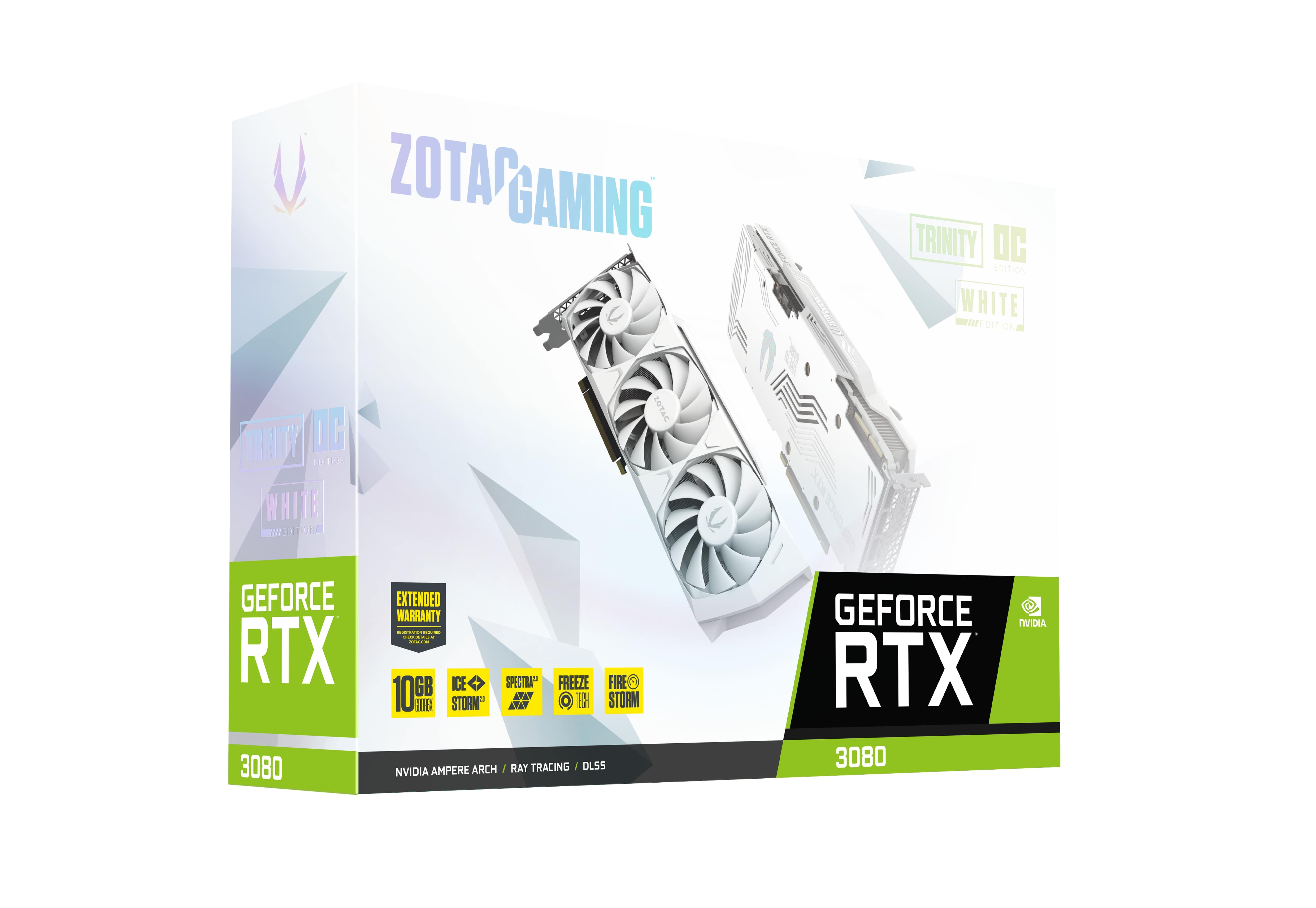 ZOTAC GAMING GeForce RTX 3080 Trinity OC White Edition LHR Graphics Card